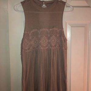 Mauve lace tank top